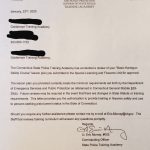 CT State Police Basic Firearm Safety Course Letter