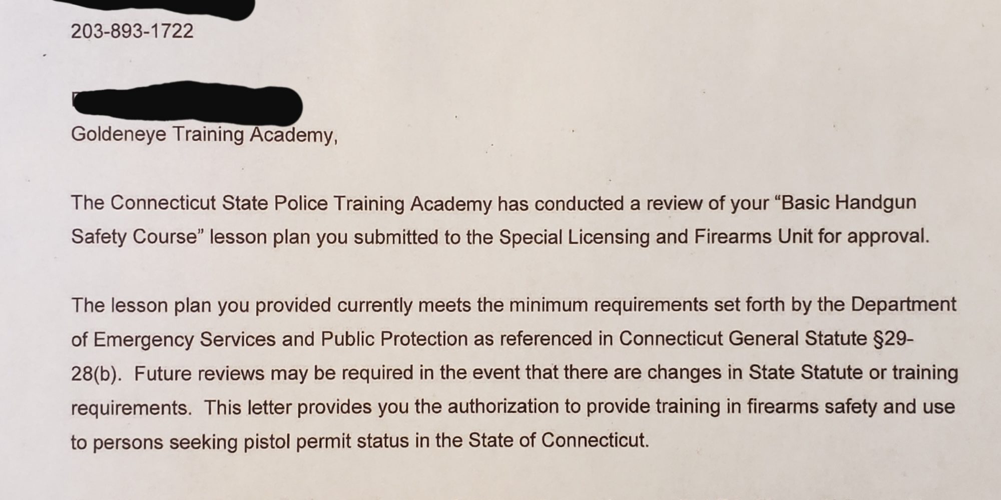 Connecticut Pistol Permit Safety Course in New Haven CT